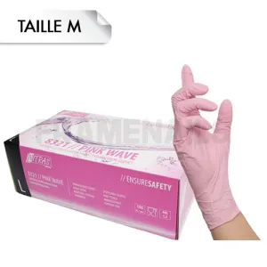 Gants Nitrile Pink M