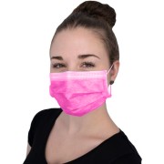 Masques Protection Pink (Fuschia) 4 Plis (x50) //