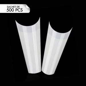 Coffin Tips Natural Taille de 0 à 9 (500pcs) Coffin Tips Natural Taille de 0 à 9 (500pcs)