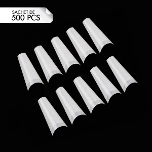 Coffin Tips Natural Taille de 0 à 9 (500pcs) Coffin Tips Natural Taille de 0 à 9 (500pcs)