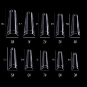 Coffin Tips Clear (Sachet 500pcs)