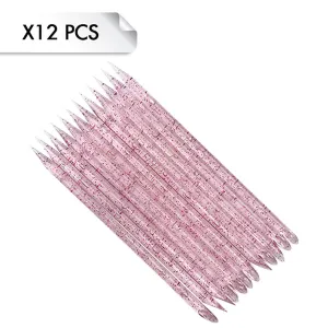 Repousses Cuticules Plastique Glitter Pink x12 Repousses Cuticules Plastique Glitter Pink x12