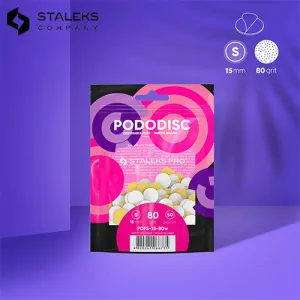 Recharge Pododisc S feuilles blanches grain 80 (50pcs) Staleks Recharge Pododisc S feuilles blanches grain 80 (50pcs) Staleks