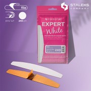 Limes Rigides Jetables Blanches Halfmoon Grain 240 (50pcs) Staleks