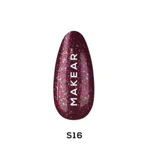 Gel Polish Glitter S16 Rubindor