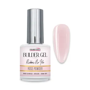 Builder Gel Rubber No File Rose Powder 15ml Builder Gel Rubber No File Rose Powder 15ml