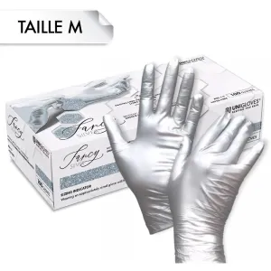 Gants Nitrile FANCY Silver M Gants Nitrile FANCY Silver M