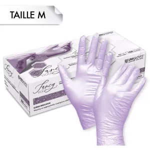 Gants Nitrile FANCY Violet M Gants Nitrile FANCY Violet M