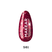 Gel Polish Premium Glitter S61 Cherry Star Makear