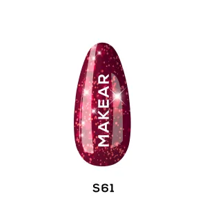 Gel Polish Premium Glitter S61 Cherry Star Makear