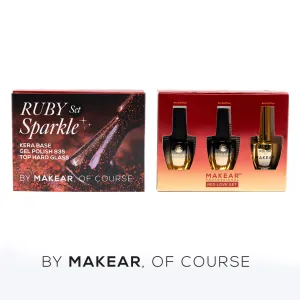 Gel Polish Glitter Coffret Ruby Sparkle Gel Polish Glitter Coffret Ruby Sparkle