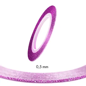Stripping Tapes Glitter Fuchsia 0.5mm Stripping Tapes Glitter Fuchsia 0.5mm