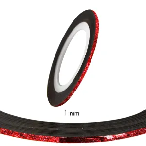 Stripping Tapes Red Glitter Stripping Tapes Red Glitter