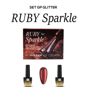 Gel Polish Glitter Set Ruby Sparkle Makear Gel Polish Glitter Set Ruby Sparkle Makear
