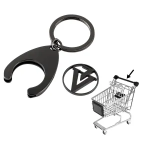 Shopping Cart Keychain Black Victoria VYNN Shopping Cart Keychain Black Victoria VYNN