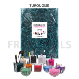 Chatons Diamond Déco Turquoise (160gr)