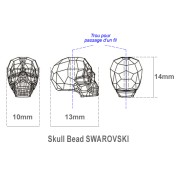 Skull Bead Crystal Metallic Sunshine (13mm) Skull Bead Crystal Metallic Sunshine (13mm)