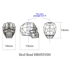 Skull Bead Crystal Metallic Sunshine (13mm) Skull Bead Crystal Metallic Sunshine (13mm)